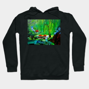 Hidden Home on Monet's Pond Hoodie